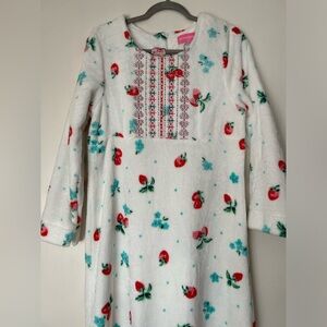 NWT Vintage fleece strawberry lounge dressing gown